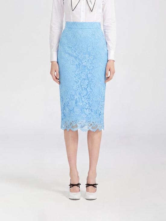 26SS 돌체앤가바나 미디 스커트 F4B7ITILMDR B6227 Gnawed Blue
