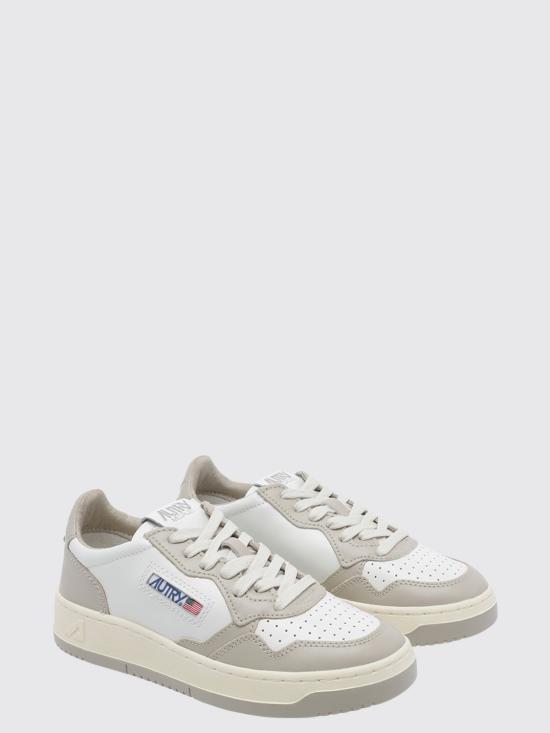 26FW 오트리 메달리스트 로우 레더 스니커즈 AULW WB67 White - AUTRY