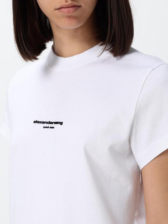 26FW 알렉산더 왕 반팔 티셔츠 1CC3261302 100 White - ALEXANDER WANG