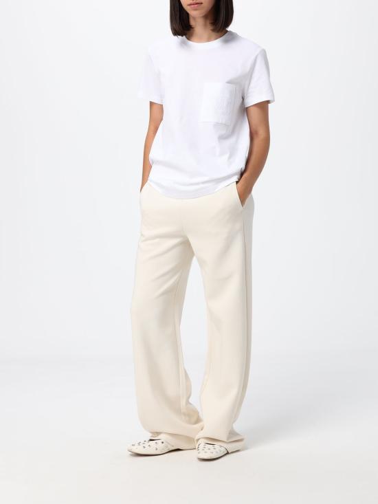 26FW 막스마라 파파이 코튼 저지 티셔츠 2621946051600 001 White - MAX MARA