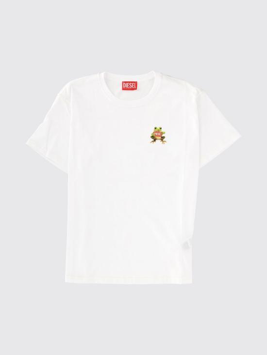 26SS 디젤 반팔 티셔츠 A219210JMBD 100 White - DIESEL