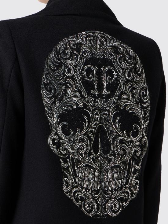 26FW 필립 플레인 코트 FAFCWRA0748PTE003N 02 Black - PHILIPP PLEIN