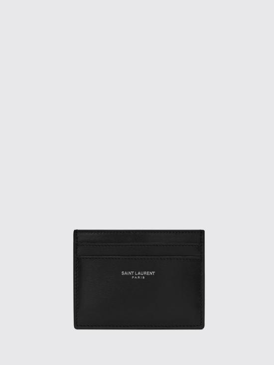 26SS 생로랑 스무스 레더 파리 카드 케이스 3759460U90N 1000 Black