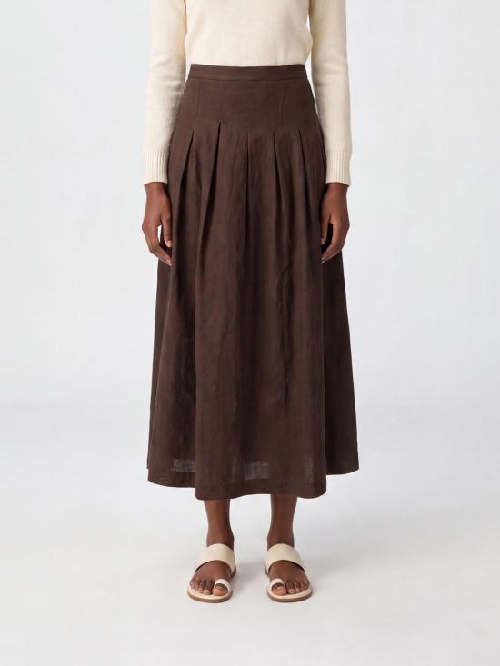 26SS 피티토리노 롱 스커트 CDGORAZ00STDZI33 0850 Brown