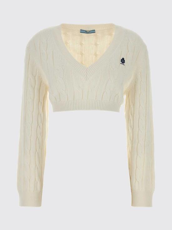26FW 프라다 스웨터 P24D3NSOOO19VL F0009 White