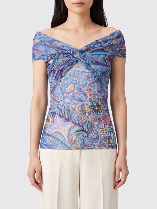 26SS 에트로 반팔 티셔츠 WRJA019399IAS72 X0887 Blue