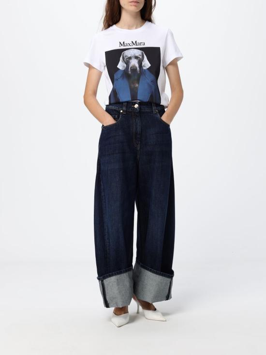 26FW 막스마라 반팔 티셔츠 2621946071600 009 Ocean - MAX MARA