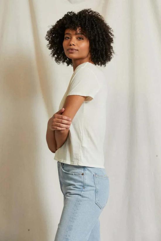  퍼펙트 화이트 티 반팔 티셔츠 할리 코튼 박시 크루넥 티셔츠 - PERFECT WHITE TEE