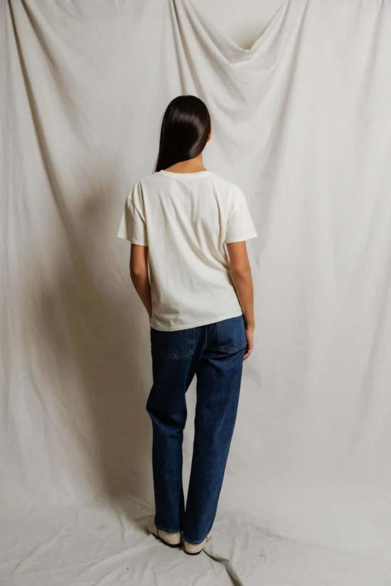  퍼펙트 화이트 티 반팔 티셔츠 할리 코튼 박시 크루넥 티셔츠 - PERFECT WHITE TEE