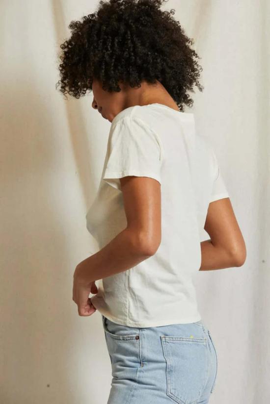  퍼펙트 화이트 티 반팔 티셔츠 할리 코튼 박시 크루넥 티셔츠 - PERFECT WHITE TEE