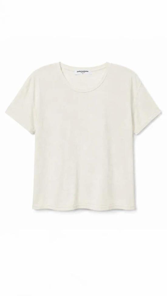  퍼펙트 화이트 티 반팔 티셔츠 할리 코튼 박시 크루넥 티셔츠 - PERFECT WHITE TEE