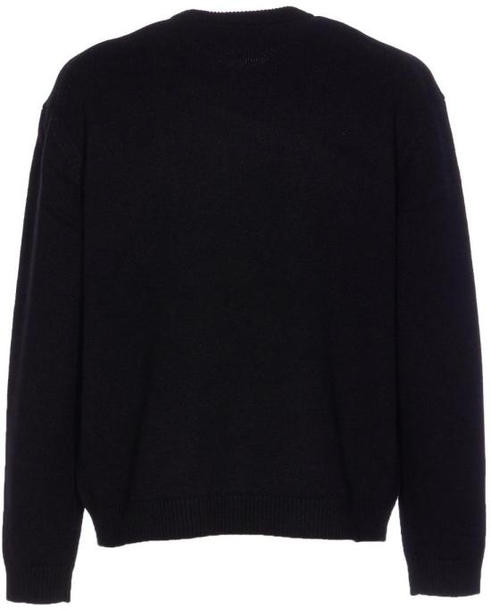 25FW 메종키츠네 폭스 헤드 인타르시아 메리노 스웨터 PM00816KM03290391 BLACK - MAISON KITSUNE