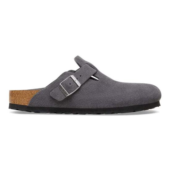  버켄스탁 뮬/슬리퍼 보스턴 소프트 풋베드 스웨이드 가죽 클로그 - BIRKENSTOCK