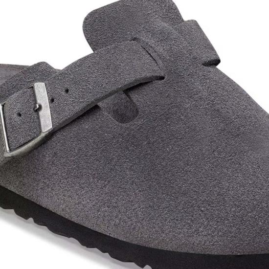  버켄스탁 뮬/슬리퍼 보스턴 소프트 풋베드 스웨이드 가죽 클로그 - BIRKENSTOCK