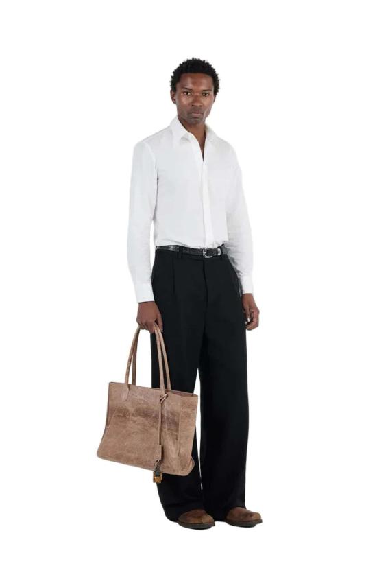  PEARLED IVORY 탑 진주 장식 아이보리 디너 셔츠 - OTHER BRANDS
