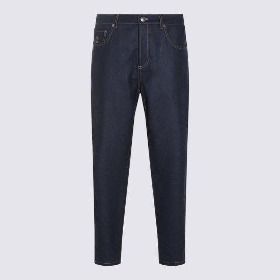 26FW 브루넬로 쿠치넬리 스트레이트 팬츠 M038PF1012 CDL36 Navy