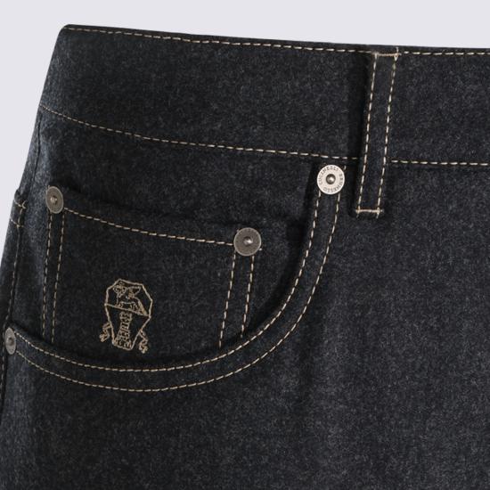 26FW 브루넬로 쿠치넬리 스트레이트 팬츠 M038PF1012 CGE40 Dark grey - BRUNELLO CUCINELLI