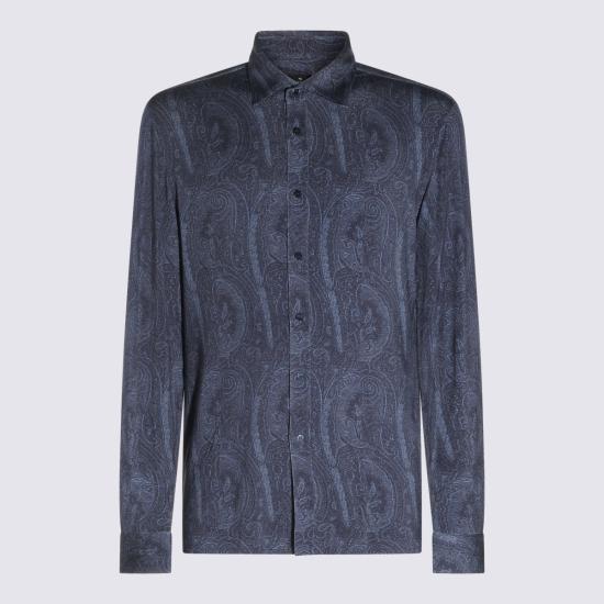 26FW 에트로 긴팔 셔츠 MRIC0076 99IA41AX0883 Blue