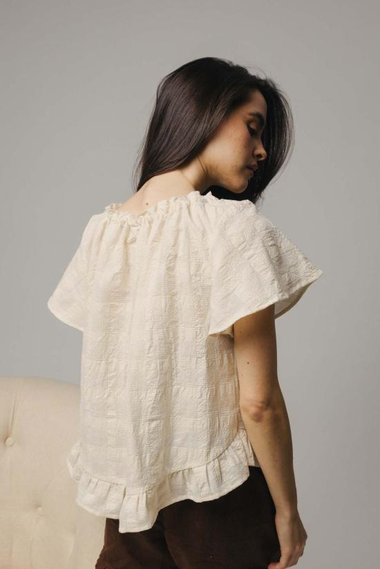  파뮤트 어패럴 블라우스 Pamut Apparel Usa Zoe 탑 핸드우븐 코튼 - PAMUT APPAREL