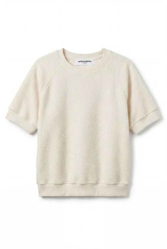  퍼펙트 화이트 티 스웨터 케네디 크루 반팔 스웨트셔츠 - PERFECT WHITE TEE