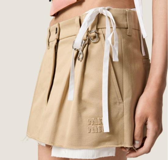 26FW 미우미우 미디 플리츠 스커트 MG2690SOOO1UPX F0065 CORDA - MIU MIU