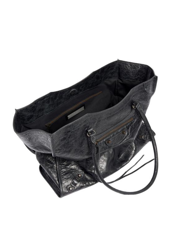 26FW 발렌시아가 르 시티 토트백 미디엄 램스킨 8469212ABEK 1000 BLACK - BALENCIAGA