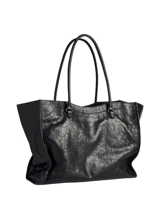 26FW 발렌시아가 르 시티 토트백 미디엄 램스킨 8469212ABEK 1000 BLACK - BALENCIAGA