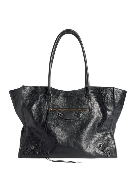 26FW 발렌시아가 르 시티 토트백 미디엄 램스킨 8469212ABEK 1000 BLACK