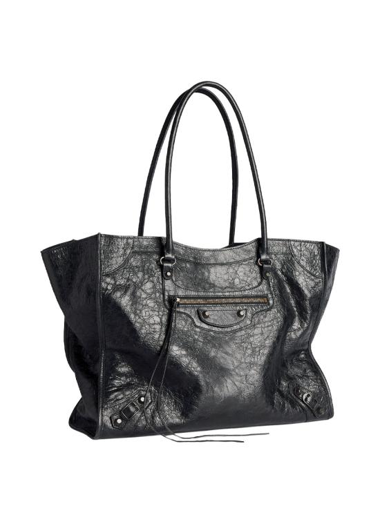 26FW 발렌시아가 르 시티 토트백 미디엄 램스킨 8469212ABEK 1000 BLACK - BALENCIAGA