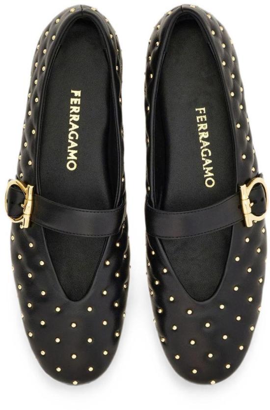 26FW 살바토레 페라가모 플랫 슈즈 01L931795487001 BLACK - SALVATORE FERRAGAMO
