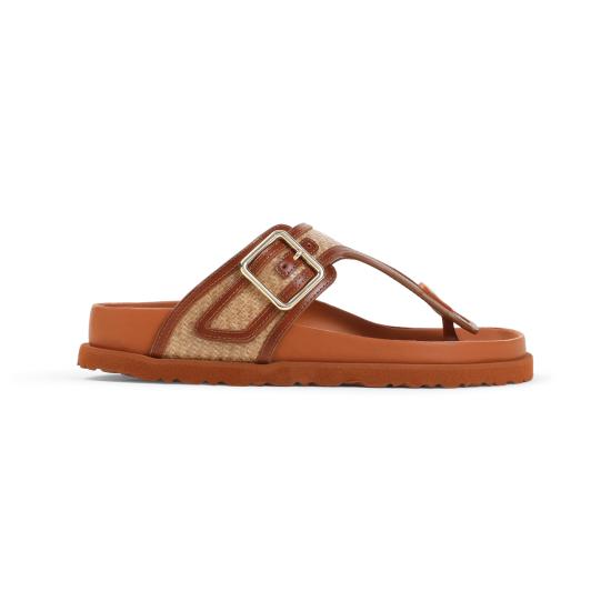 26FW 버켄스탁 샌들 1033111 GINGER BROWN RAFFIA - BIRKENSTOCK