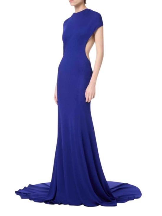 26SS 톰포드 롱 원피스 ABJ895FAX162 CLEMATIS BLUE UCU - TOMFORD