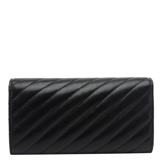 26FW 지미추 지갑 AVN CURVE WALLET CHN HBUBLACK SHINY GOLD Black - JIMMY CHOO