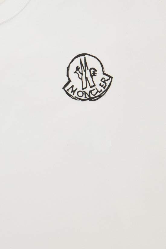 26FW 몽클레어 로고 프린트 티셔츠 8C0002589AUG 00A Bianco - MONCLER