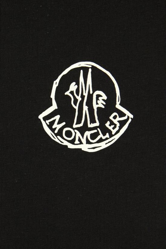 26FW 몽클레어 로고 프린트 티셔츠 8C0002589AUG 999 Nero - MONCLER