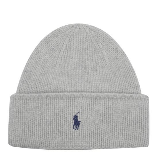 26FW 폴로 랄프로렌 포니 로고 자수 비니 455954355017 GREY HEATHER