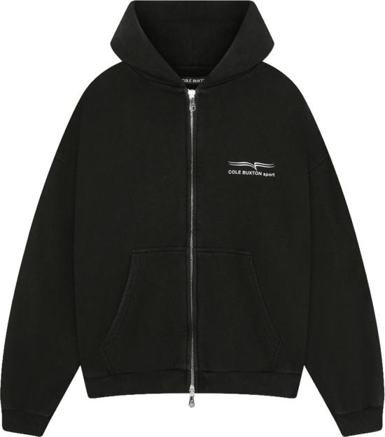 26SS 콜 북스톤 탑 COLEBUXTONSPORTZIPTHROUGHHOODIE BLACK