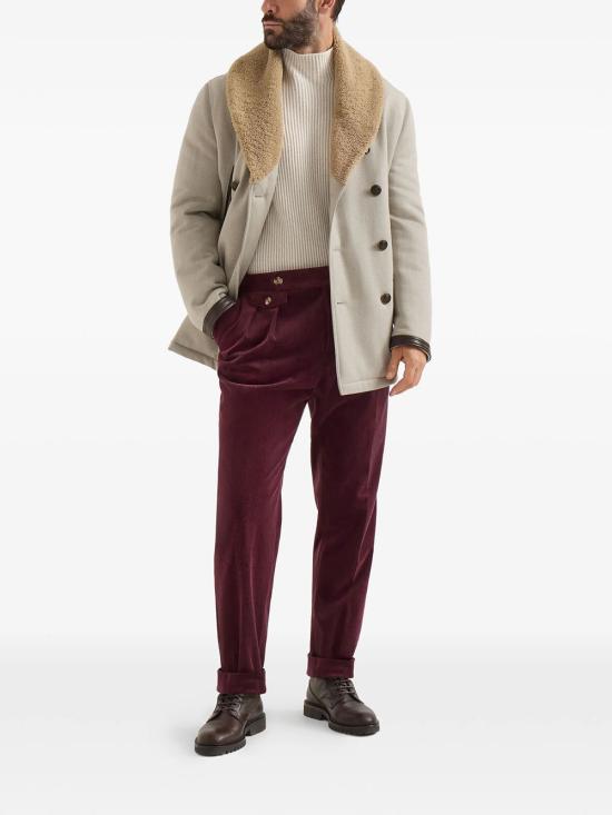 26FW 브루넬로 쿠치넬리 터틀넥 M22700514 CS120 PANAMA SABBIA - BRUNELLO CUCINELLI