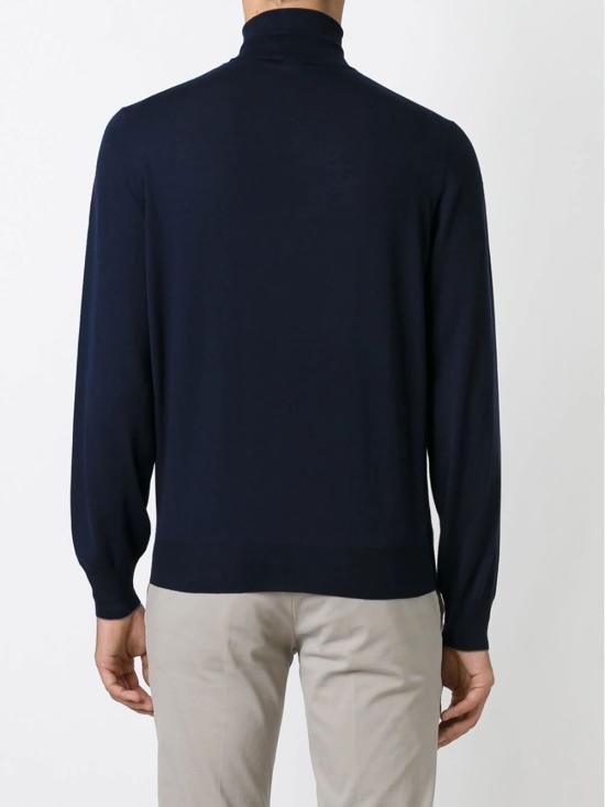 26FW 브루넬로 쿠치넬리 롤 넥 스웨터 M2400103 CW425 NAVY GRIGIO SCURO - BRUNELLO CUCINELLI