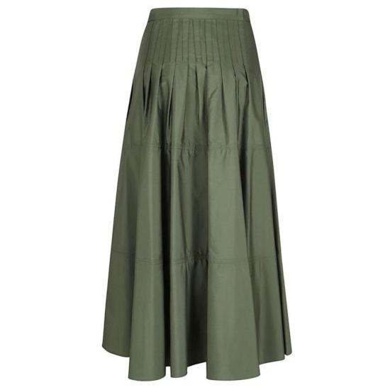 26SS 막스마라 스튜디오 롱 스커트 2616101052600 069 Verde militare - MAX MARA STUDIO