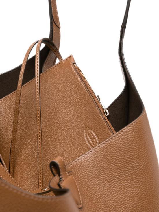 26FW 토즈 T 타임리스 미니 쇼핑백 XBWTSBA0300 XSOS600 BROWN - TODS