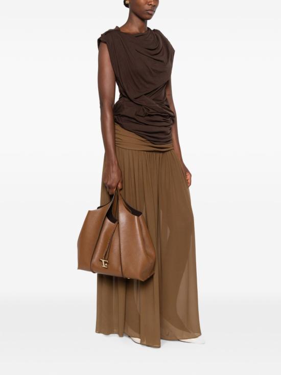 26FW 토즈 T 타임리스 미니 쇼핑백 XBWTSBA0300 XSOS600 BROWN - TODS