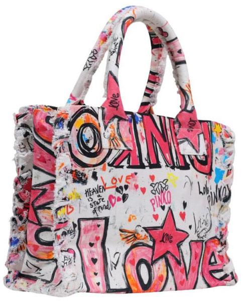 26SS 핑코 토트백 106673A3B6ZW0Q WHITE - PINKO
