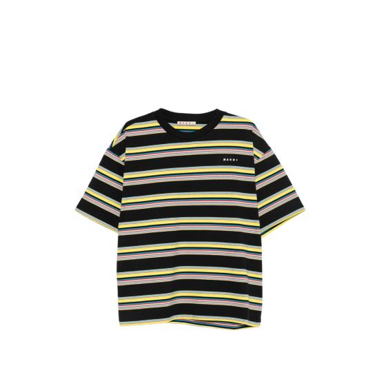 26FW 마르니 반팔 티셔츠 UTC682 HUJY0001S0 STY48 BLACK YELLOW