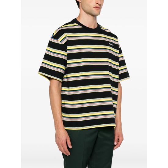 26FW 마르니 반팔 티셔츠 UTC682 HUJY0001S0 STY48 BLACK YELLOW - MARNI