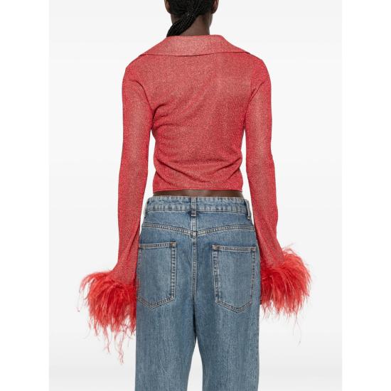 26FW 오세리 블라우스 LCF257 LUREX PLUM CORAL RED - OSÉREE