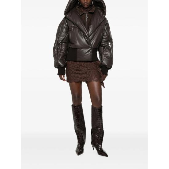 26FW 디 아티코 가죽 자켓 261WCB00127 LBT169AA 204 BROWN - THE ATTICO