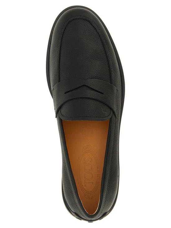 26FW 토즈 로퍼 해머드 가죽  블랙 - TODS