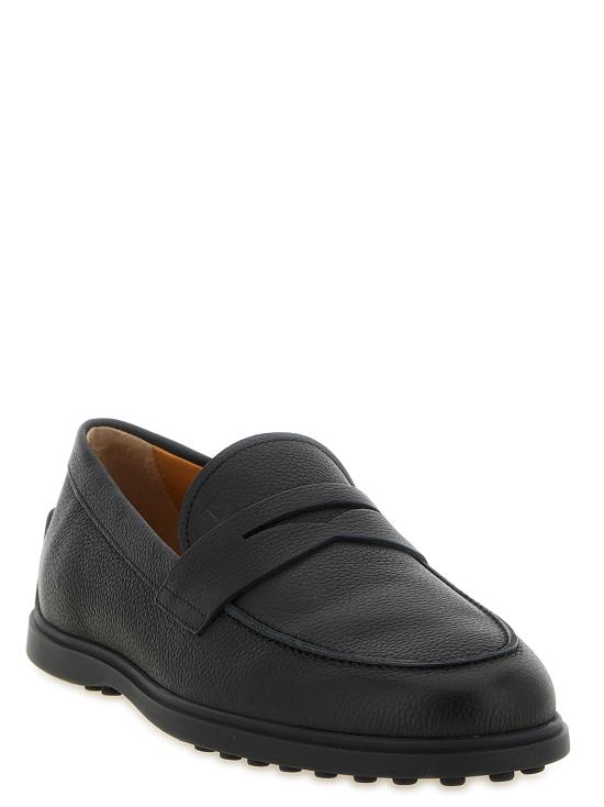 26FW 토즈 로퍼 해머드 가죽  블랙 - TODS