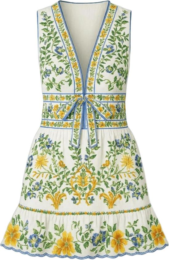 26FW 팜 리오 미디 원피스 FARMRIO35547025185EMILYFLORALTAPESTRYMINIDRESSMINIDRESSESOFFWHITEDESSIN